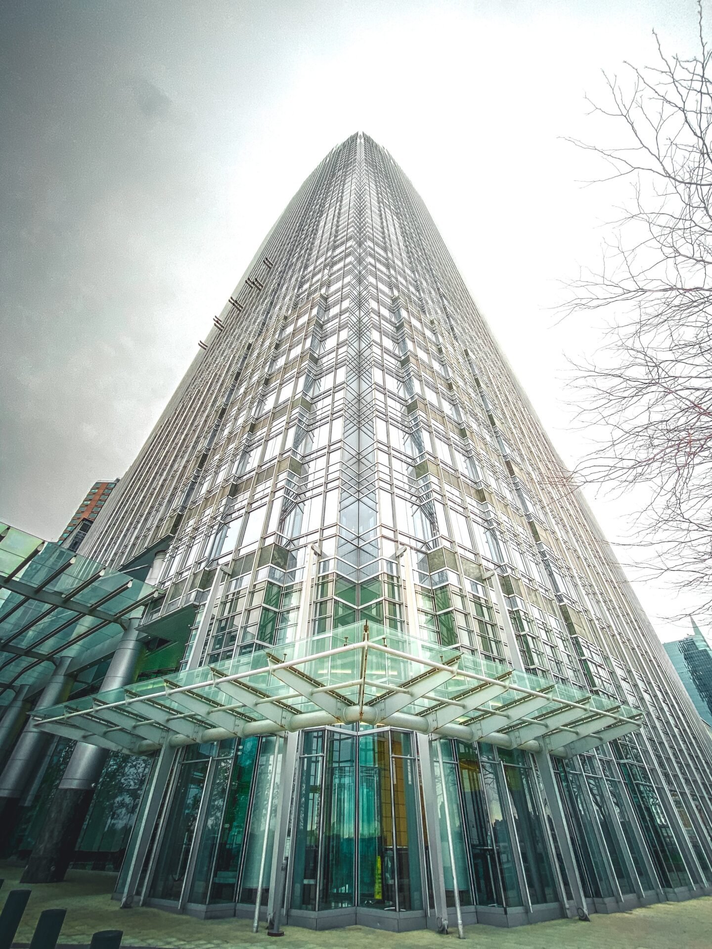 low angle photography of gray concrete building